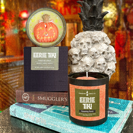 Eerie tiki candle